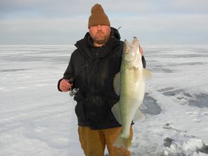 Ice fishing Lake Winnipeg