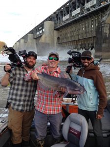 2 men with cameras record anger with monster catfish catch